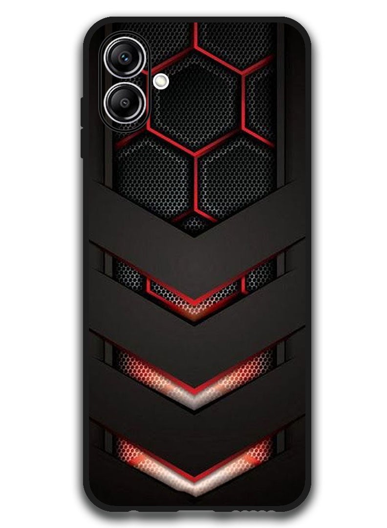 Theodor Case Compatible with Samsung Galaxy A07 6.7 Inch Protection Shockproof Bumper Cover red & black - Image 1